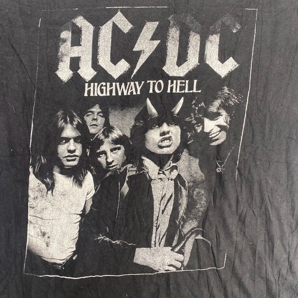 AC/DC Highway To Hell Graphic Tee Thrifted Vintage Style Size S - Picture 4 of 11